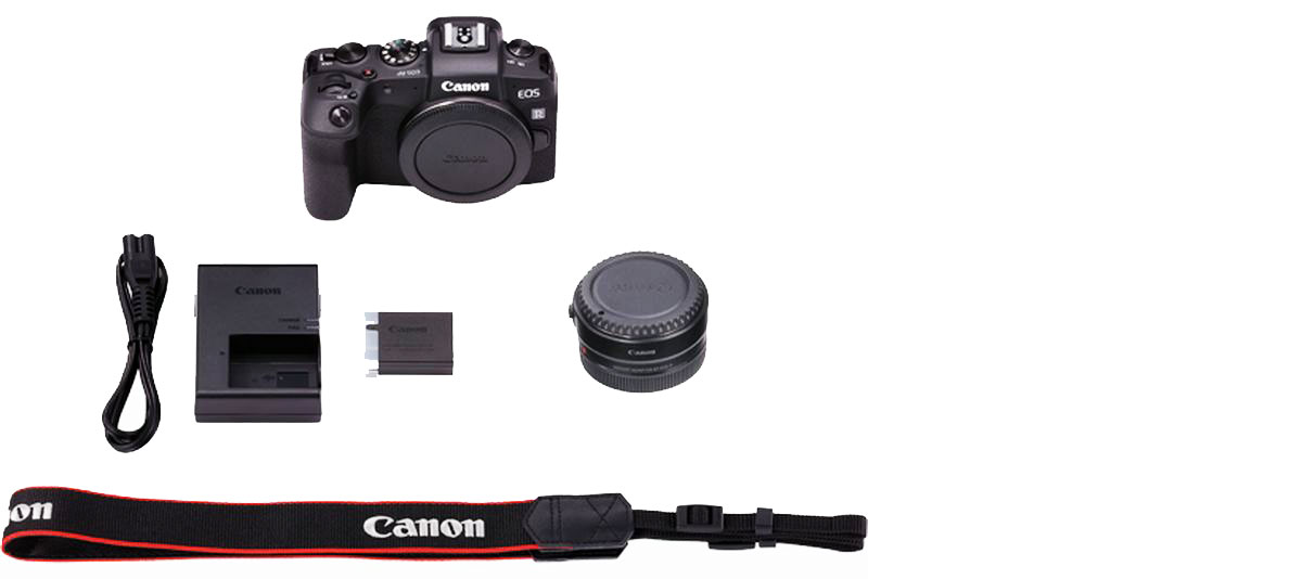 Der Lieferumfang der Canon EOS RP