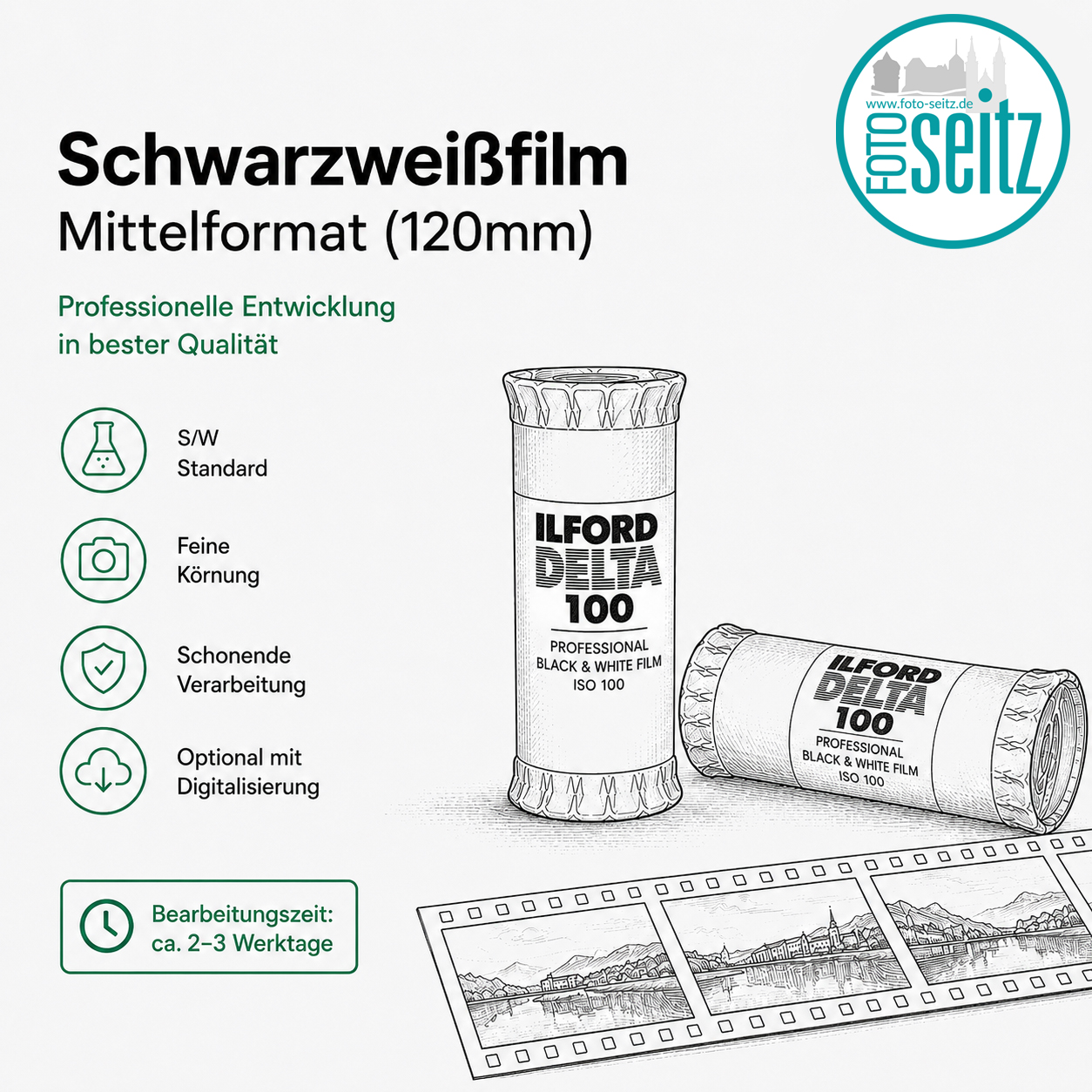Schwarzweißfilmentwicklung (120mm)
