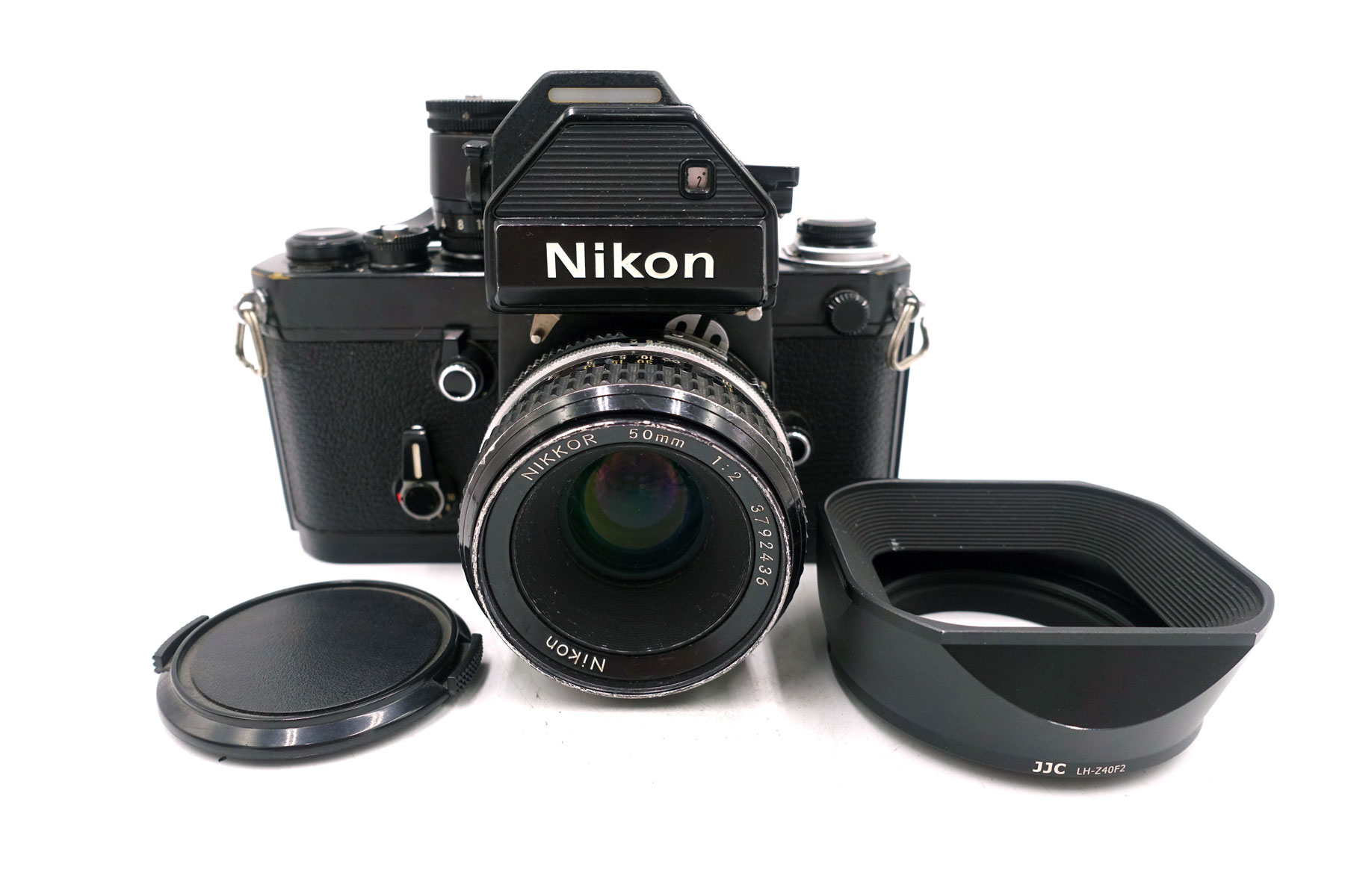 Nikon F2 Schwarz mit Nikkor 50mm f/2.0 – klassische Profi-Spiegelreflexkamera mit lichtstarkem Standardobjektiv